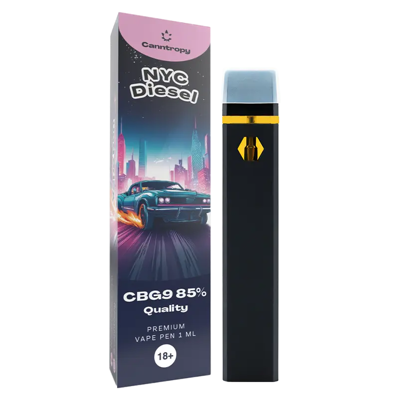 Canntropy CBG9 Vape - Premium Einweg-Vape Pen | NYC Diesel - 1ml Vape Brands of Hemp