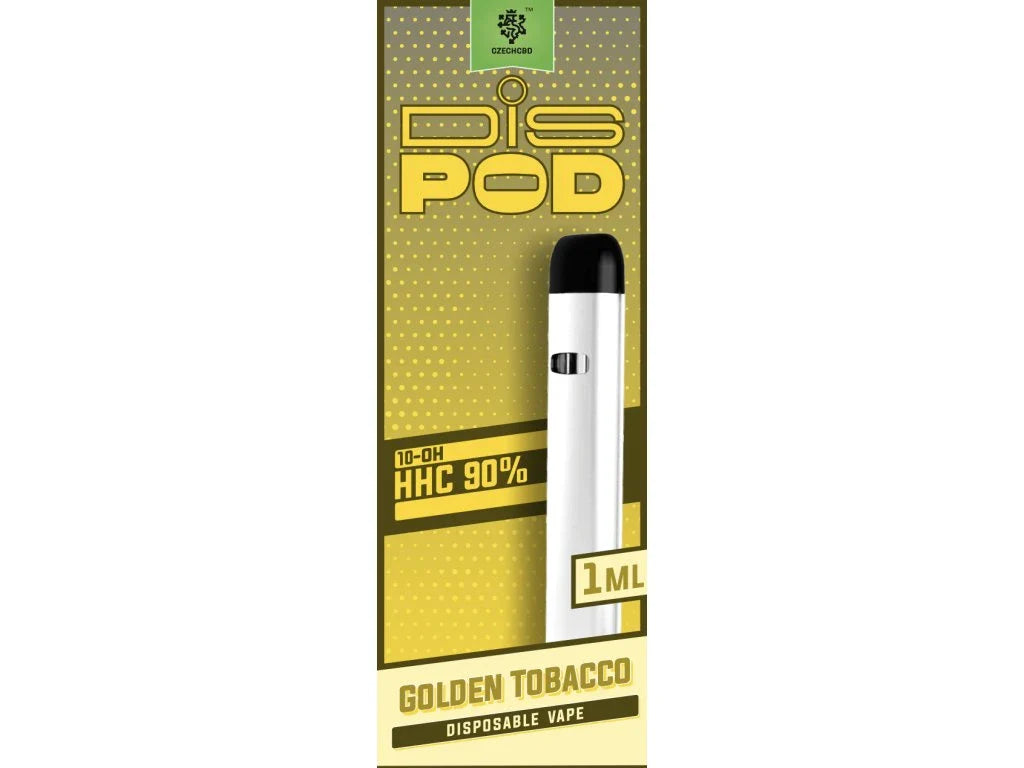 czechcbd 10-OH-HHC Vape disPOD | Golden Tobacco | 90% 10-OH-HHC - 1ml Vape czechcbd