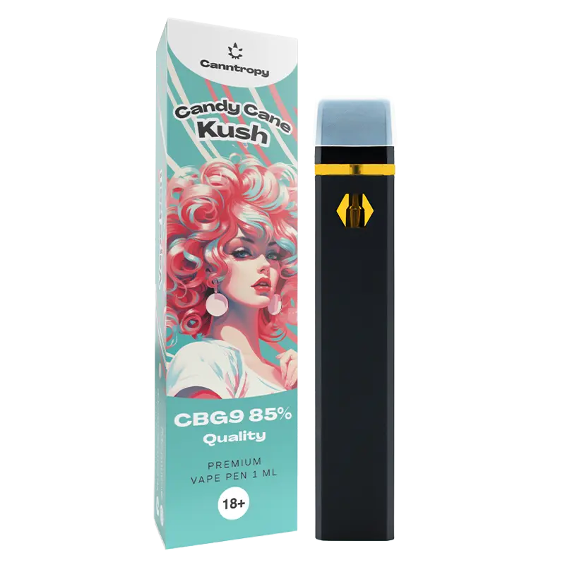 Canntropy CBG9 Vape - Einweg-Vape Pen | Candy Cane Kush - 1ml Vape Brands of Hemp