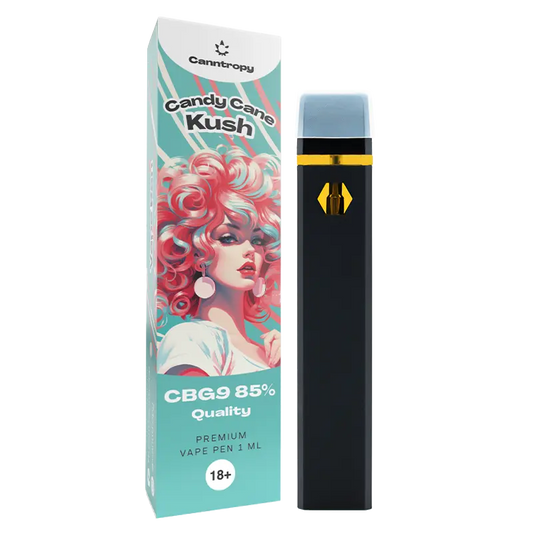 Canntropy CBG9 Vape - Einweg-Vape Pen | Candy Cane Kush - 1ml Vape Brands of Hemp