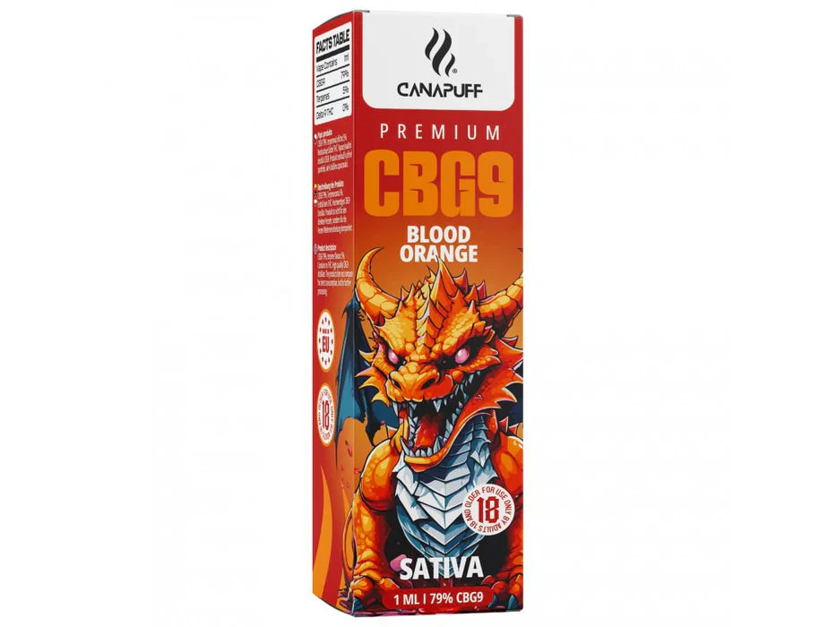 Canapuff CBG9 Vape - Premium Einweg-Vape | Blutorange - 79% - 1ml Vape Canapuff