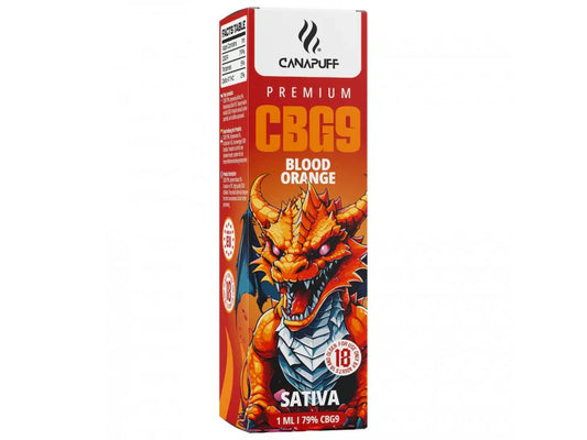 Canapuff CBG9 Vape - Premium Einweg-Vape | Blutorange - 79% - 1ml Vape Canapuff