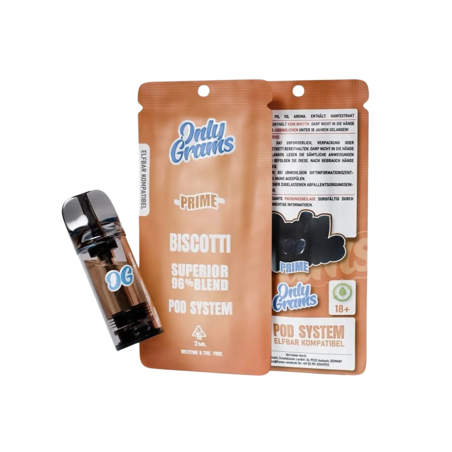 Only Grams Pod Superior Blend Biscotti 96% 2ml